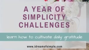 A Year of Simplicity Challenges: Start With Daily Gratitude