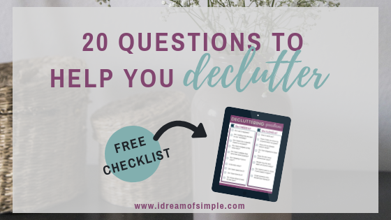 decluttering questions blog header