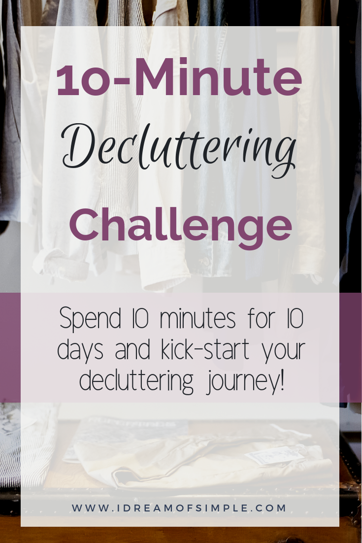 10 minute decluttering challenge