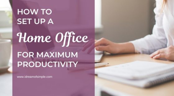 Do you work from home and struggle with staying productive?  Check out this guest post for five simple steps to set up a home office for maximum productivity and comfort. 