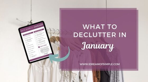 Let's kick off the year with 12 things to declutter in January!  This declutter checklist is easy enough to build momentum and help you set the stage for a successful decluttering journey this year.